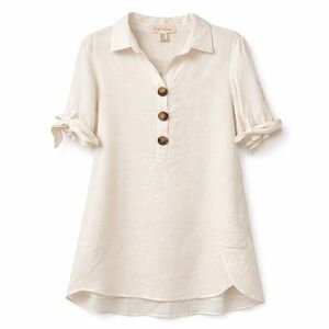 Lost in Lunar Coastal Grandmother Linen Dress Women Sz M Minimalist French Girl